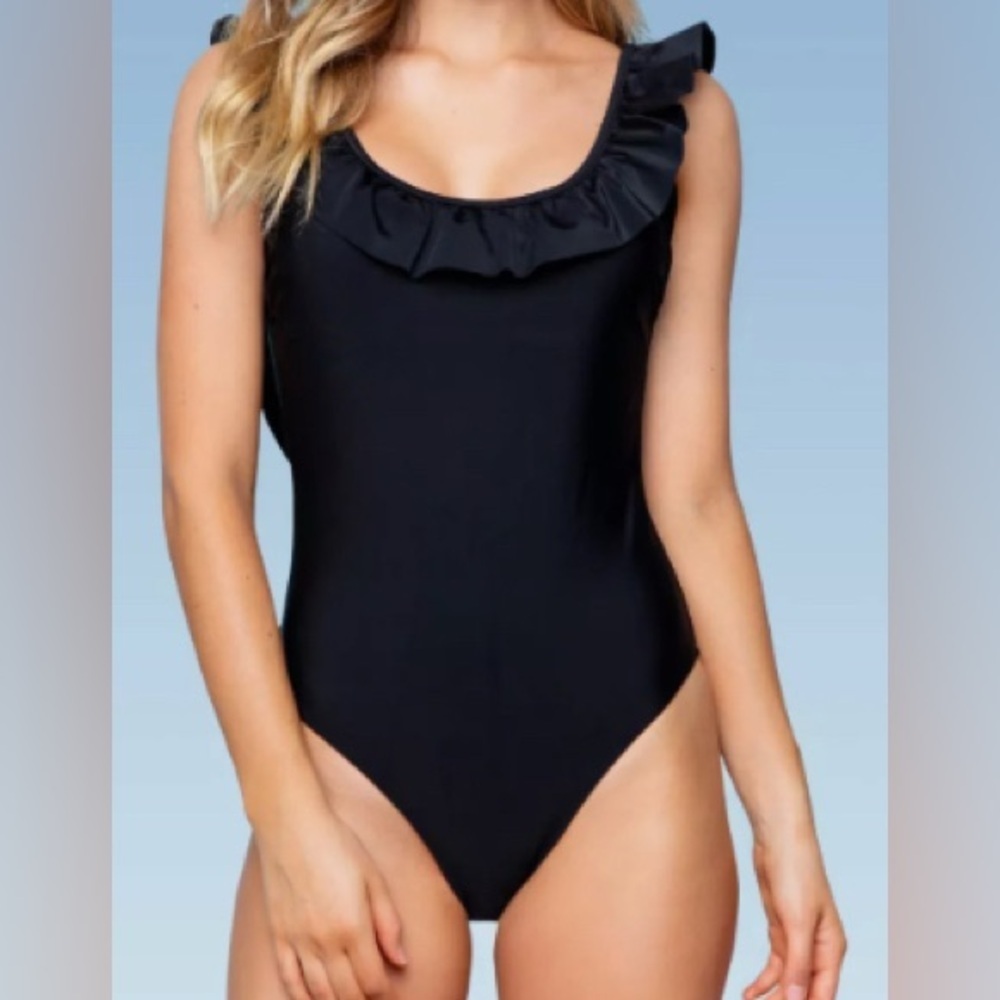 Swimsuit, Black, one piece, Large, Sugar Coast by Lolli. New with Tags.